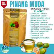 Teh Celup Herbal Pinang Muda Original Obat Kewanitaan Keputihan Libido Pria Dan Wanita Isi 20 Bags