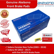 Akebono Front Brake Pads for Subaru Forester Non-Turbo (2003-2018), Subaru XV (2012-2017)