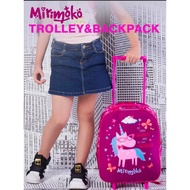MIRIMOKO Bag Sekolah 2021 Kanak Kanak Perempuan 2 in 1 Trolley and Backpack MIRIMOKO Beg Roda Unicorn