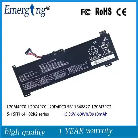 15.36V 60Wh L20M4PC0 L20C4PC0 L20D4PC0 Laptop Battery For Lenovo Legion 5-15ITH6H 82JK series Ideapa