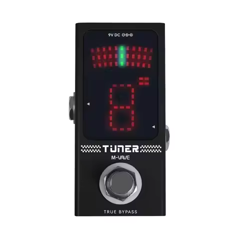 M-vave Tuner Pedal Mini Size Guitar Effect Pedal Chromatic Tuner LED Display