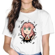 CODAnya Cute Anime Spy×Family Women T Shirt Fibre Fashion O-Neck Polyester TShirt women clothing y2k