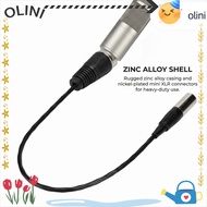 OLINI Audio Camera Mic Cord, Plug and Play Stable Mini XLR 3Pin Male to XLR Male, Flexible 30cm/11.8