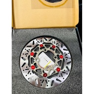 đĩa thắng Ghracing 220mm - đĩa 220mm Ghracing 4 lỗ thông dụng - lòng đen xám vàng