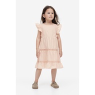 H&amp;M -  Flounced lace-detail dress (Girls) - Pink Dusty Light