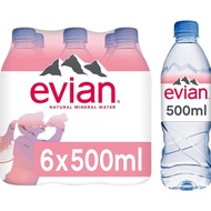 Evian Natural Mineral Water {500ml x 6 bottles}