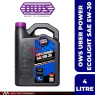 【100% ORIGINAL】OWS Uber Power Ecolight Sae 5W30 Fully Synthetic Engine Oil 4L For Toyota/ Perodua/ P