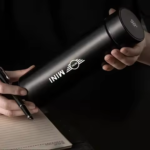 500ml Portable Car Smart Thermos Bottle Temperature Display Cup For BMW MINI WORKS One Cooper JCW Co