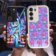 Q-60 Fortnite game Black white Case for VIVO IQOO Z9 Y200 U5X T3 Y300 Y19S Pro Lite 5G