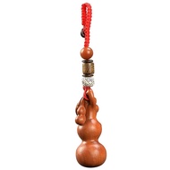 Peach Wood Gourd Pendant Solid Wood Gourd Pendant Pendant Five Emperor Money Gourd Pendant Wood Carv