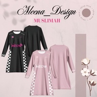ALEENA_DESIGN Baju Muslimah Jersey Microfiber Jersi Sukan Long Sleeve Baju Perempuan Readystock