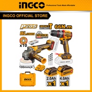 INGCO Combo Set สว่านกระแทก 20V+เครื่องเจียร์ 20V CKLI2027310