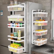 My Palace - 多功能壁掛式廚房置物架 免打孔冰箱雪櫃掛架 廚房用品調味料儲物架（3層）- P2-50CM