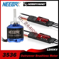 RC Fixed Wing Airplane Brushless Motor D3536 1200KV Hobbywing 30A 40A ESC for Aircraft Skysurfer FP