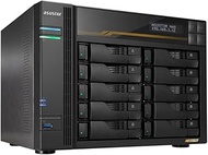 Asustor Lockerstor 10 Gen3 AS6810T 10 Bay NAS, AMD Ryzen Quad-Core 2.3 GHz, 16GB RAM ECC DDR5, 4 M.2