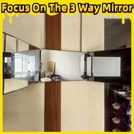 [Focus On The 3 Way Mirror]3 Way Mirror Matte Finish - Adjustable Panels & Durable Frame (SG Local S