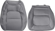Driver Bottom & Top Back Cloth Dark Ash Gray Seat Cover, Driver Side Seat Cover Fit for 2015-2022 Ch