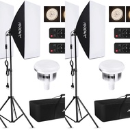 【High Quality】 Andoer Studio Photography Light Kit Softbox Lighting Set