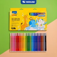 Bút lông 12/24 màu rửa siêu sạch - Ultra Washable Fiber Pen Thiên Long Colokit