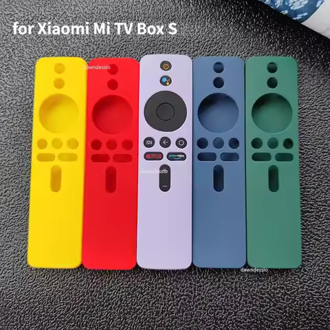1pc Covers for Xiaomi Mi TV Box S Wifi Remote Control Case Silicone Shockproof Protector for Mi TV S