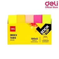 DIY ️ (Sold In Dozens) Deli A11402 Index Tab Post-It Note Paper Colorful 5x100 50x15mm
