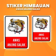 K3 Stickers Beware of Fierce Dogs Careful Mad Dog/ (Sharp & Waterproof Print)