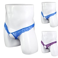 Underwear Comfory Bikini G-String Thong Pouch Mens Sexy Lace Breathable Opening