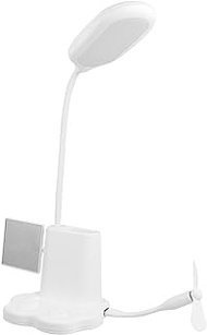 Mirror, Desk Lamp Fan with Mirror Photo Frame USB Eye-caring Table Lamp Personal Fan Desktop Cooling Fan Study Light for Dorm Bedroom Office Desktop