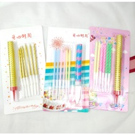 [READY STOCK] 7 IN 1 BIRTHDAY CAKE CANDLE WITH FIREWORK CANDLE COLORFUL CANDLE