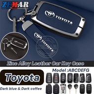 Toyota Zinc Alloy Leather Car Key Shell Key Case Key Cover Smart Key Case Protector Fashion Key Chai