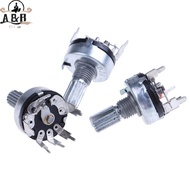 [A&B] 5Pcs RV17 With Switch Potentiometer B1K 2K 5K 10K 20K 50K Handle Length 15mm 5Pin Switch Carbo