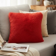 Square Pillow Rasfur Fur Sofa Pillow 40x40 Cm
