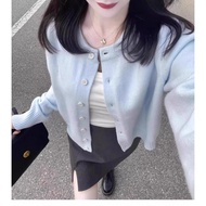 475 HYK SHOP🇲🇾 Women Knit Cardigan Long Sleeve Outerwear | Korean Style Casual Cardigan Baju Sejuk P