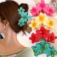 Ins Style Creative Plumeria Flower Hair Clips Colorful Shark Clip for Women Fashion Hair Accessories