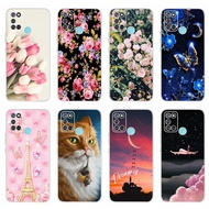 Realme C17 RMX2101 Flower Pattern Case Realme 7i RMX2103 Soft Silicone TPU Phone Casing