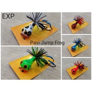 KATAK CASTING EXP PAVI 24MM 5G JUMP FROG TOP WATER SWING FISHING LURE WOODMADE UMPAN CASTING HARUAN TOMMAN UMPAN PALSU L