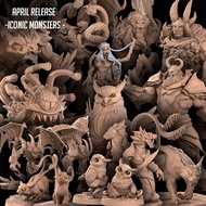 Iconic Monsters : Collection : Miniature Resin Game Board Model Made To Order DnD Board Game