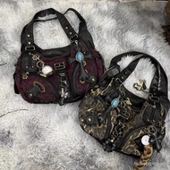 Vintage Y2K Hot Girl Checker Shoulder Bag y2k Niche Underarm Subculture Crossbody Bag