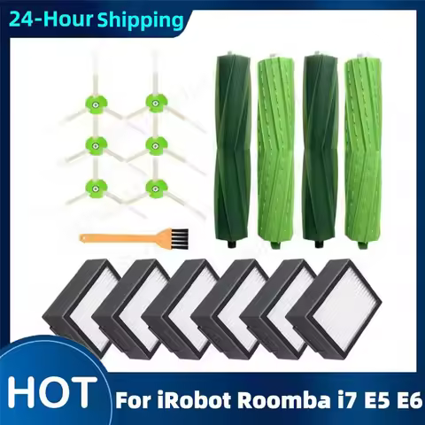 For iRobot Roomba i7 E5 E6 I Series Robot Vacuum Cleaner Replacement Spare Parts Hepa Filter Side Br