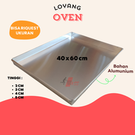 Loyang oven Ukuran 40x60 cm Bahan Alumunium / loyang nampan ukuran 40x60 cm / loyang Oven 60x40 cm /