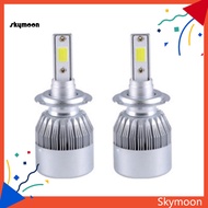 Skym* 2Pcs C6 H1/H4/H7 Car LED Headlight Bulb 6000K Super Bright Light Driving Lamp