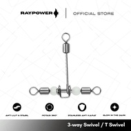 Raypower 3 Way Swivel T Swivel Fishing Anti-Wrapping Stainless Steel Glow in The Dark Swivel 3 Way