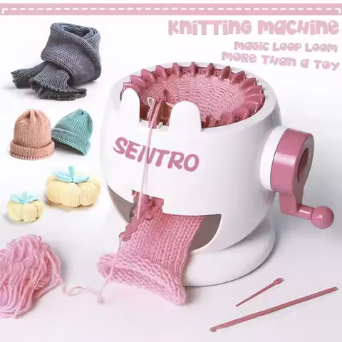 22 DIY Needles Knitting Machine Round Loom Knitting Board Rotating Double Knit Loom DIY Knitting Loo