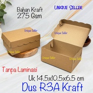 R3A KRAFT Lace Box size 14.5x10.5x6.5 KRAFT 275 Gram Box Box Box Cake Bread Box R3 14.5x10.5x6.5 KRA