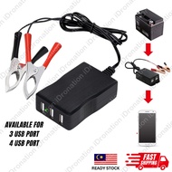 12V 24V Usb Charger Solar Car Motor Battery 2.1A 3 4 Port USB Phone Android iPhone Tablet Step Down 