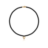 necklace for men necklace for women long necklace EVESENSE High-Grade Black Onyx Love Beaded Necklac