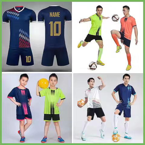Wholesale price custom name factory sale Custom Soccer Shirt Custom Soccer Jersey Set Men Kids Quick
