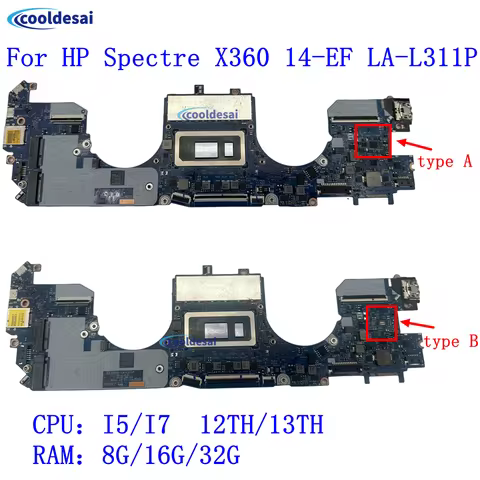 LA-L311P For HP Spectre X360 14-EF Laptop Motherboard N39861-601 N39863-601 N10719-601 N10718-601 N1