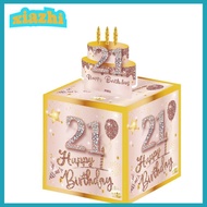 XIAZHI Birthday Pull-Out Money Gift Box, with Card 16th/18th Money Roll Gift Box, Interactive Design