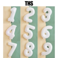 40 inch White number balloon birthday balloon for party decoration